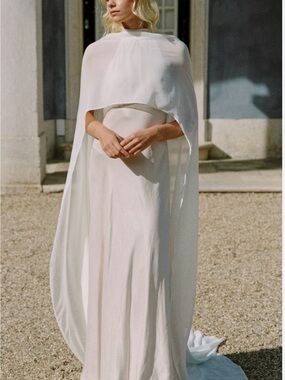 Luxury White Cape Scarf - Elegant Women's Wrap